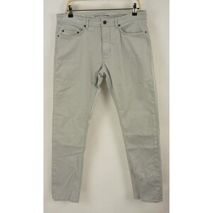 Rodd & Gunn Men's 34 x 31 Gray Hopsack Stretch Canvas Mid Rise Five Pocket Pants